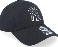 New York Yankees Mvp Black/Black Adjustable - 47 Brand