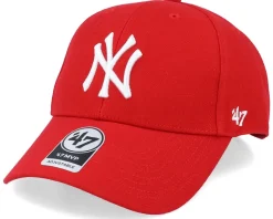 New York Yankees Mvp Red/White Adjustable - 47 Brand