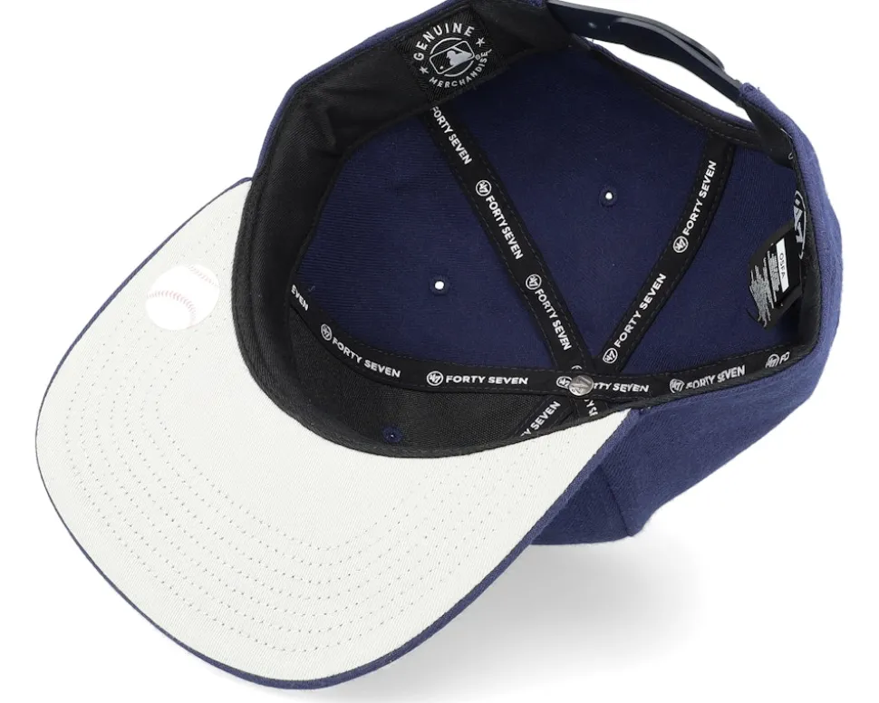 New York Yankees No Shot Captain Light Navy Snapback - 47 Brand