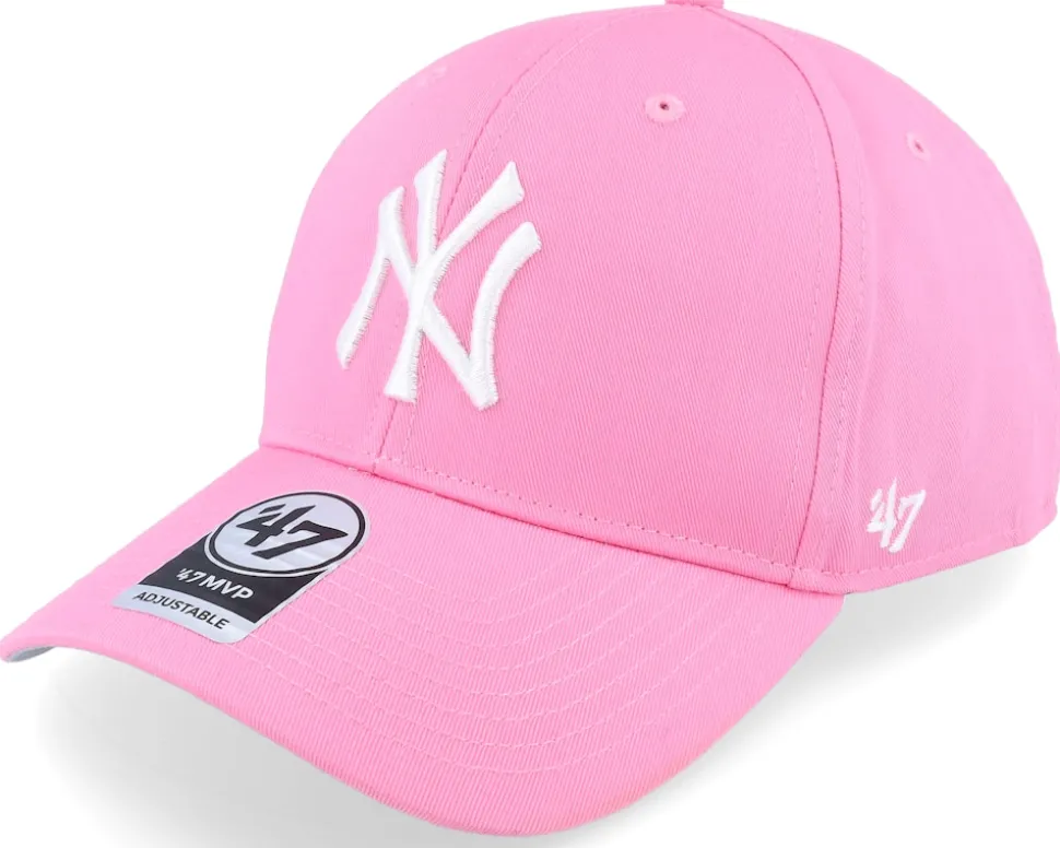 New York Yankees Raised Basic Mvp Rose/White Adjustable - 47 Brand