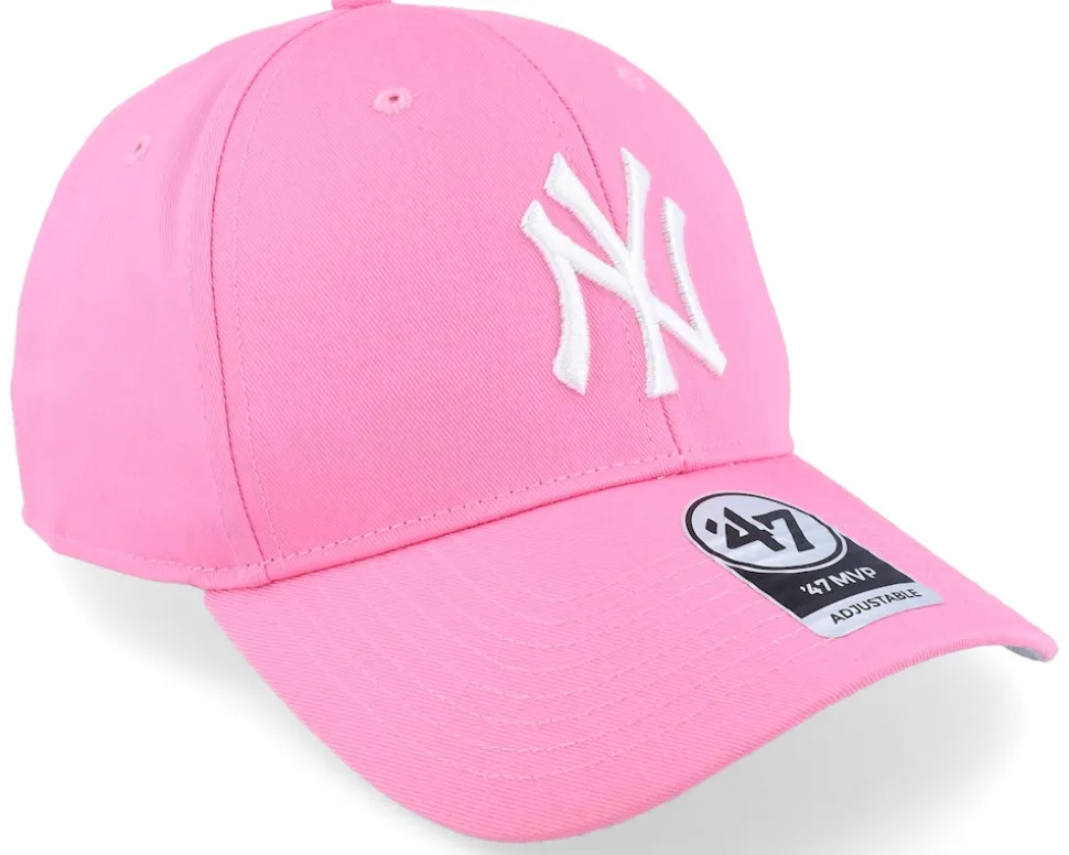 New York Yankees Raised Basic Mvp Rose/White Adjustable - 47 Brand