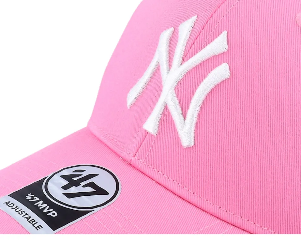New York Yankees Raised Basic Mvp Rose/White Adjustable - 47 Brand