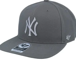New York Yankees Sure Shot Under Captain Charcoal Snapback - 47 Brand