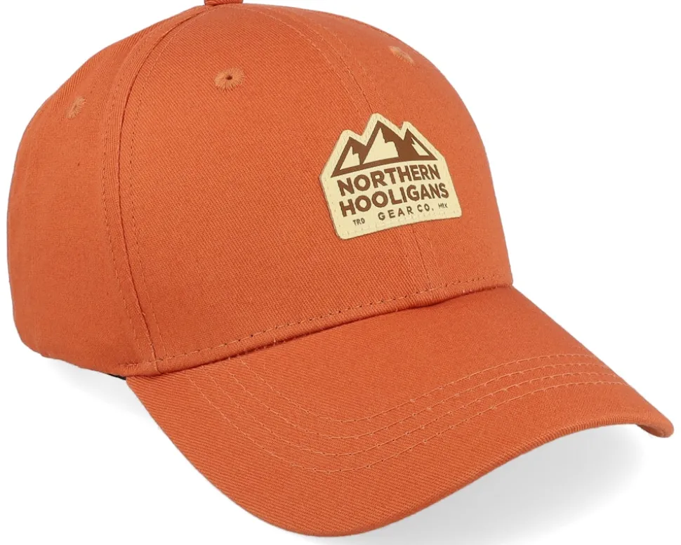 New-peaks Strapback Cap Burnt Orange Adjustable - Northern Hooligans