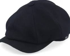 Newsboy Classic Cap Black Flat Cap - Wigéns