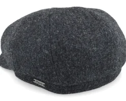 Newsboy Classic Cap Dark Grey Melange Flat Cap - Wigéns