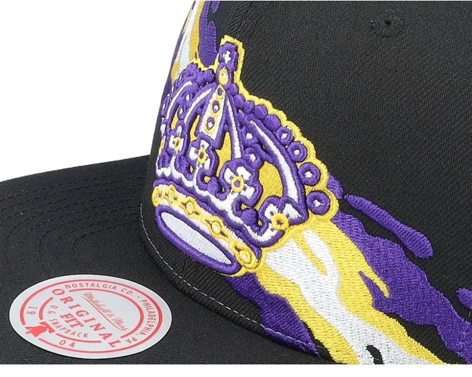 NHL Vintage Paintbrush Black Snapback - Mitchell & Ness