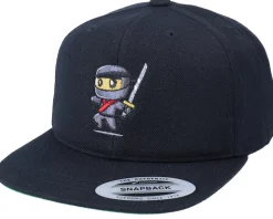 Ninja Silent Sweep Black Snapback - Kiddo Cap