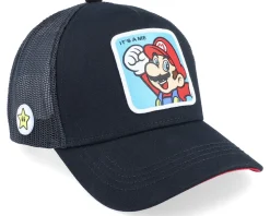 Nintendo Super Mario Bros Classic 2 Black Trucker - Capslab