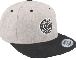 No Pain No Gain Round Logo Grey/Black Snapback - Berzerk