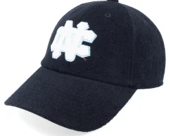 North Carolina Tar Heels Terry Cloth Strapback Black Adjustable - Mitchell & Ness
