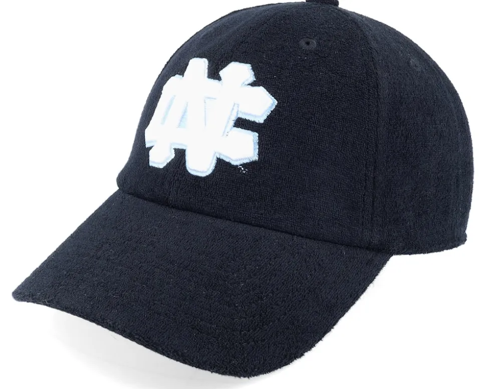 North Carolina Tar Heels Terry Cloth Strapback Black Adjustable - Mitchell & Ness