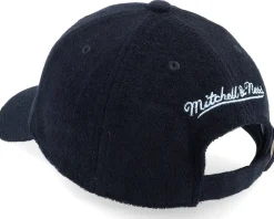 North Carolina Tar Heels Terry Cloth Strapback Black Adjustable - Mitchell & Ness