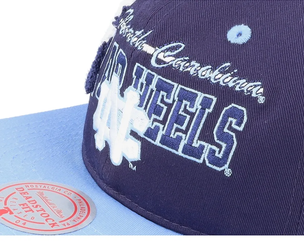 North Carolina Tar Heels Varsity Letter Blue/Light Blue Snapback - Mitchell & Ness