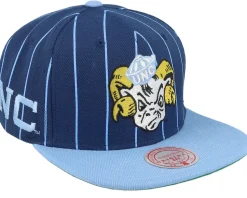 North Carolina Tar Heels Team Pin Blue Snapback - Mitchell & Ness