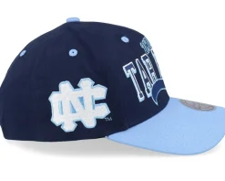North Carolina Tar Heels Block Sweep Pro Vintage Navy/Light Blue Adjustable - Mitchell & Ness