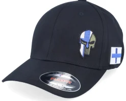 Norway Army Skull Black Wooly Combed Flexfit - Army Head