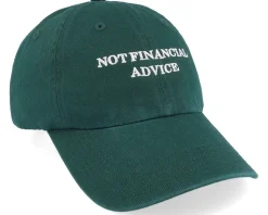 Not Financial Advice Dark Green Dad Cap - Iconic