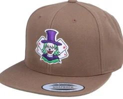 Not So Serious Joker Logo Brown Snapback - Iconic