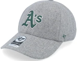 Oakland Athletics Chain Stitch Clean Up Grey Dad Cap - 47 Brand