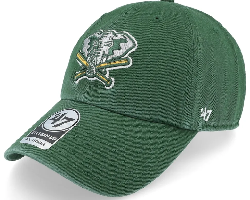 Oakland Athletics MLB Cooperstown Clean Up Dark Green Dad Cap - 47 Brand