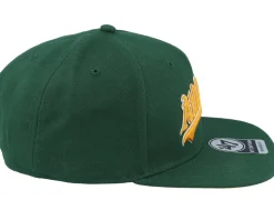 Oakland Athletics No Shot Script Under Captain Dark Green/Yellow Snapback - 47 Brand