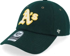 Oakland Athletics Pennant Clean Up Dark Green Dad Cap - 47 Brand