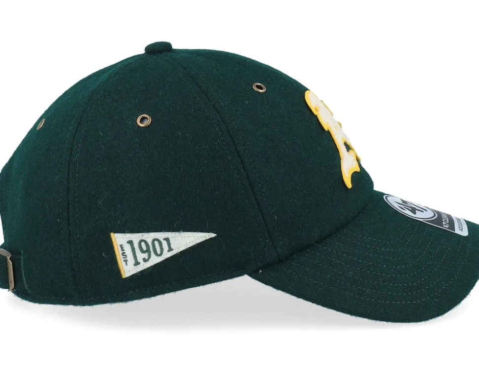 Oakland Athletics Pennant Clean Up Dark Green Dad Cap - 47 Brand