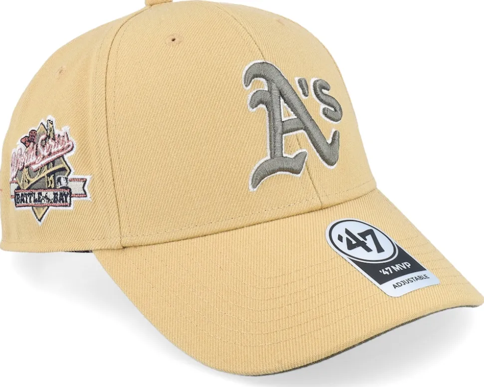 Oakland Athletics Sure Shot Snapback Mvp Light Tan Adjustable - 47 Brand