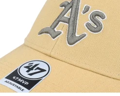 Oakland Athletics Sure Shot Snapback Mvp Light Tan Adjustable - 47 Brand