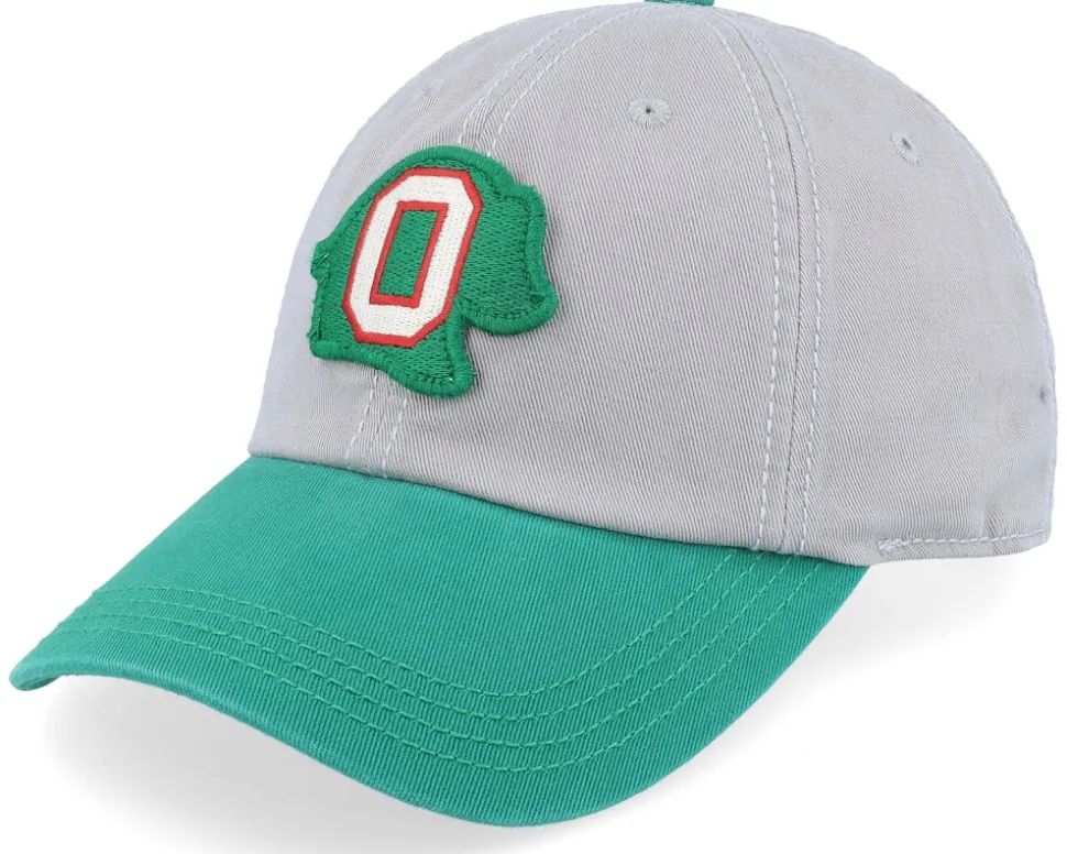 Oakland Oaks New Timer Slouch Gray & Kelly Dad Cap - American Needle
