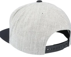 Oath III Light Heather Grey/Black Snapback - Brixton