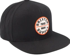 Oath III Washed Black/Orange Snapback - Brixton