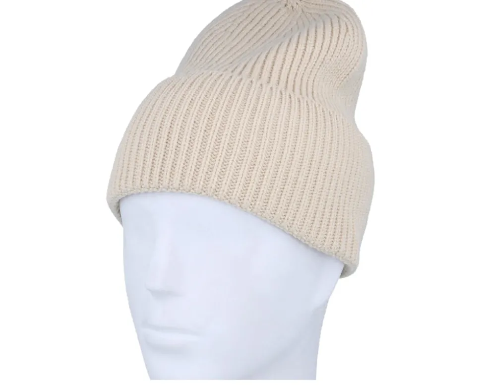 Oatmeal Oversized Cuff Blank Beanie - Beechfield