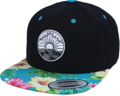 Ocean Sunset Patch Black/Hawaai Snapback - Iconic