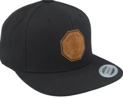Ocean Vibes Engraved Patch Black Snapback - Wild Spirit