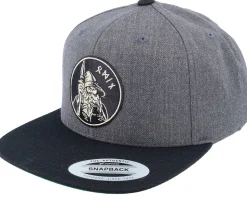 Odin Runes Patch Charcoal Grey/black Snapback - Vikings