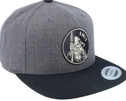 Odin Runes Patch Charcoal Grey/black Snapback - Vikings