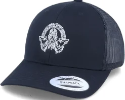 Odin Wolves Logo Black Trucker - Vikings