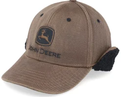 Oil Cotton Sherpa Lining Brown Earflap - John Deere