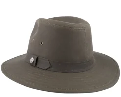 Oilcloth Safari Olive Fedora - Jaxon & James