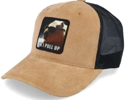 Ok I Pull Up Capybara Cord Caramel/Black Trucker - Iconic
