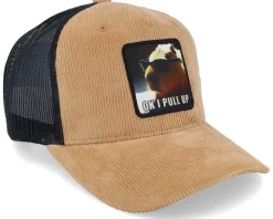 Ok I Pull Up Capybara Cord Caramel/Black Trucker - Iconic