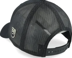 Old English B Patch Black Trucker
