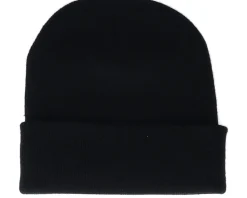 Old English B Patch Black Beanie - Bearded Man