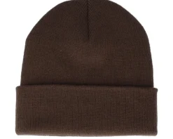 Old English B Patch Chocolate Brown Beanie - Bearded Man