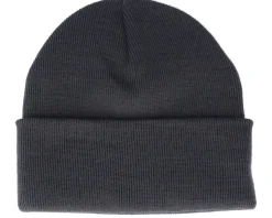 Old English B Patch Graphite Grey Beanie - Bearded Man