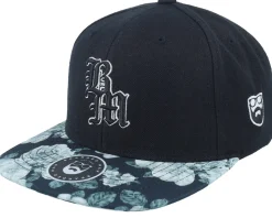 Old English Logo Black/Grey Rose Snapback - Bearded Man