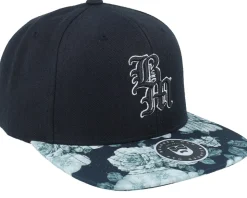 Old English Logo Black/Grey Rose Snapback - Bearded Man