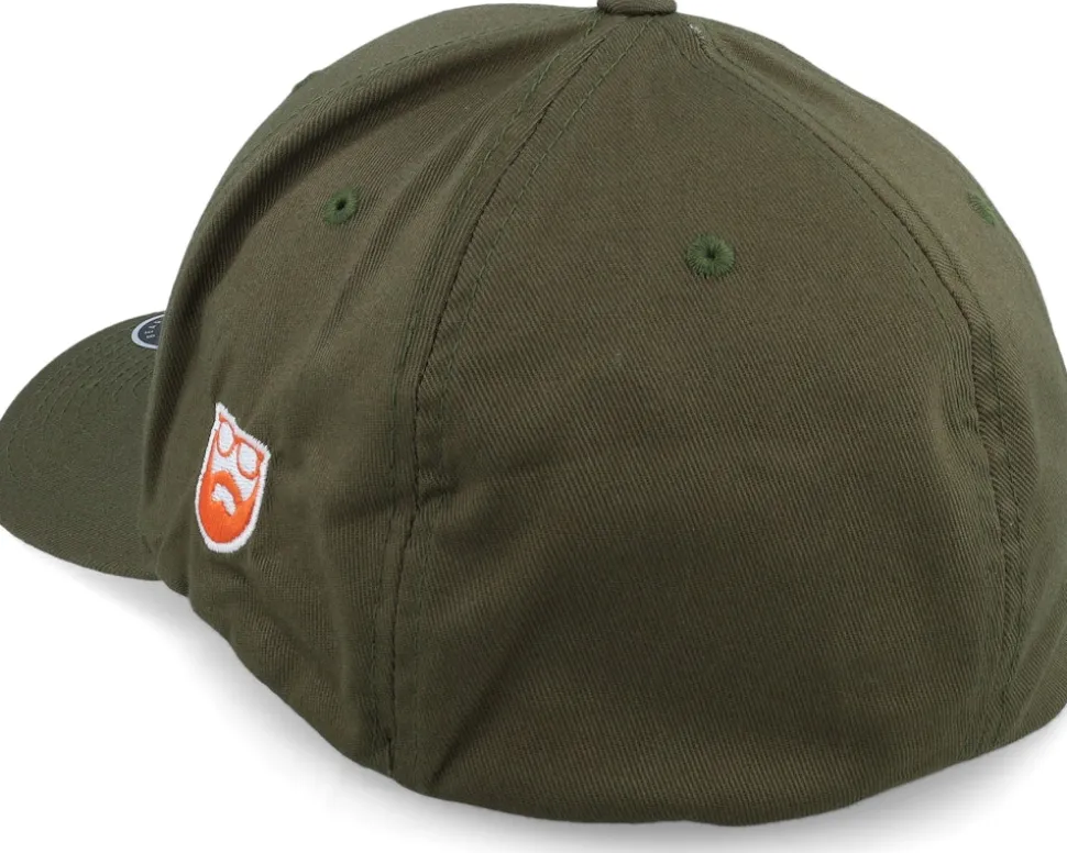 Old English Logo Olive Flexfit - Bearded Man